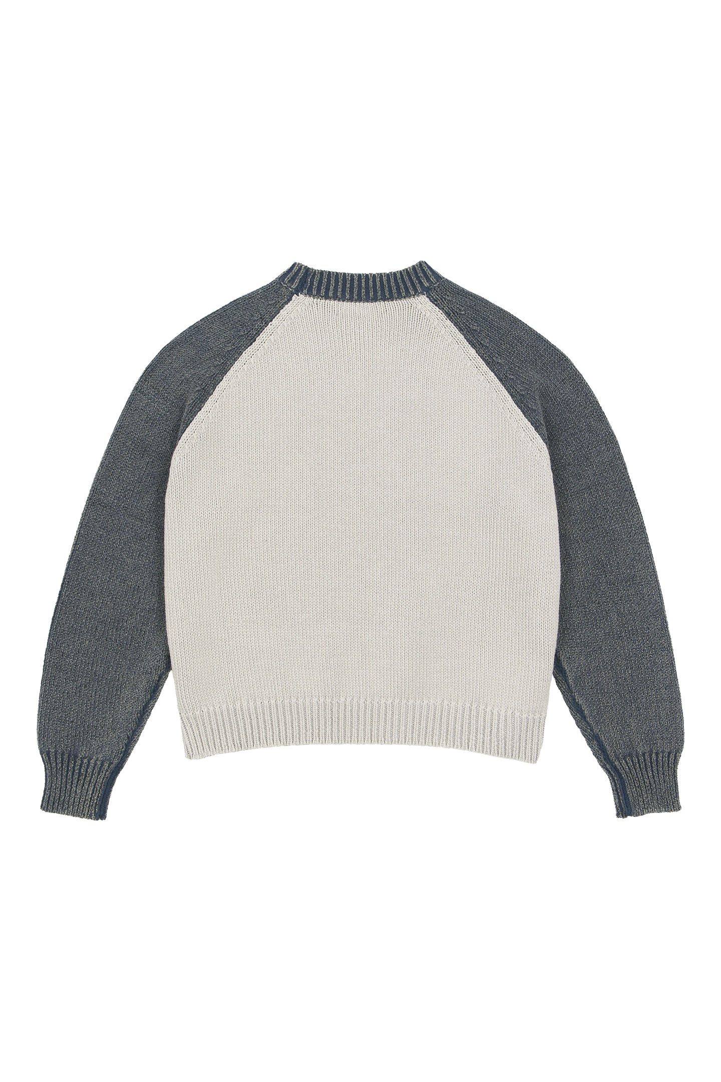 Raglan Knit Sweater Blue Grey