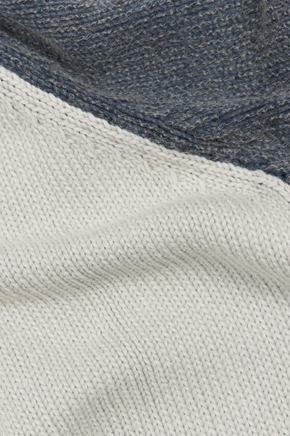 Raglan Knit Sweater Blue Grey