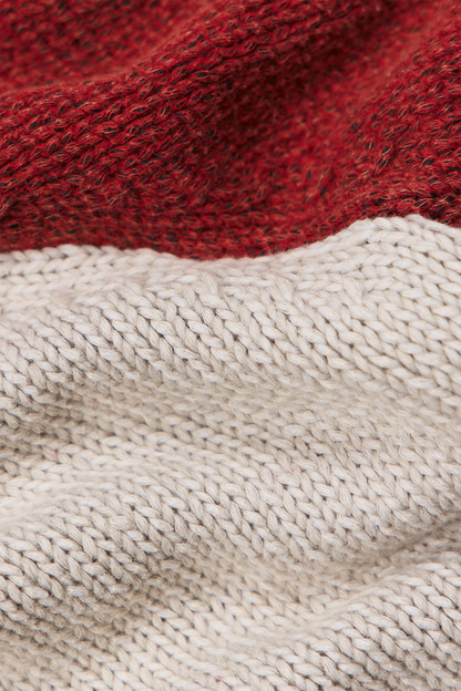 Raglan Knit Sweater Red