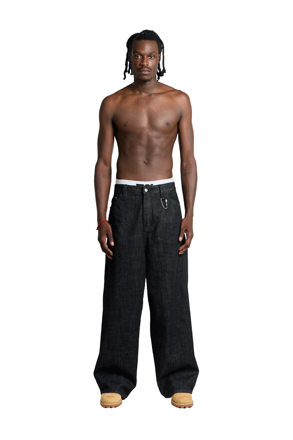 Raw Baggy Denim Jeans Black