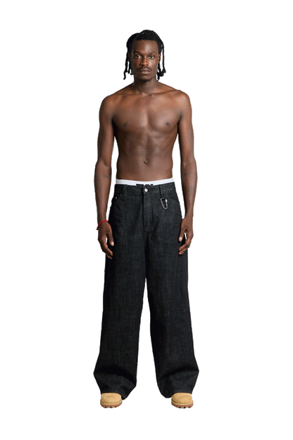 Raw Baggy Denim Jeans Black