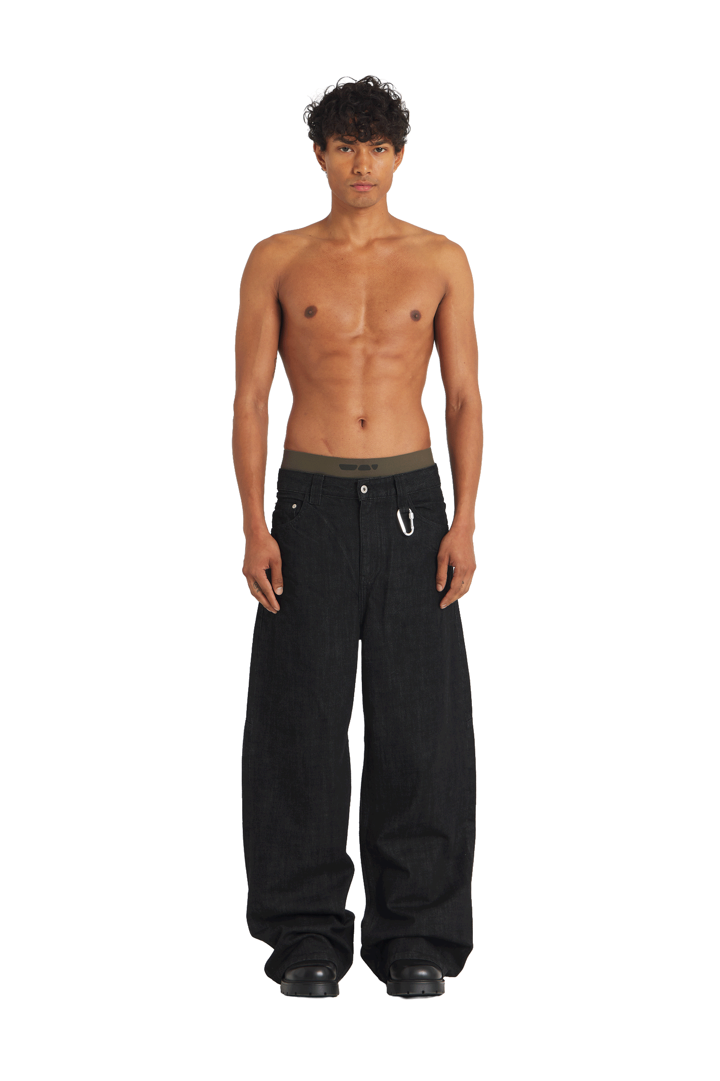 Raw Denim Jeans Black