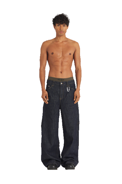 Raw Denim Jeans Blue