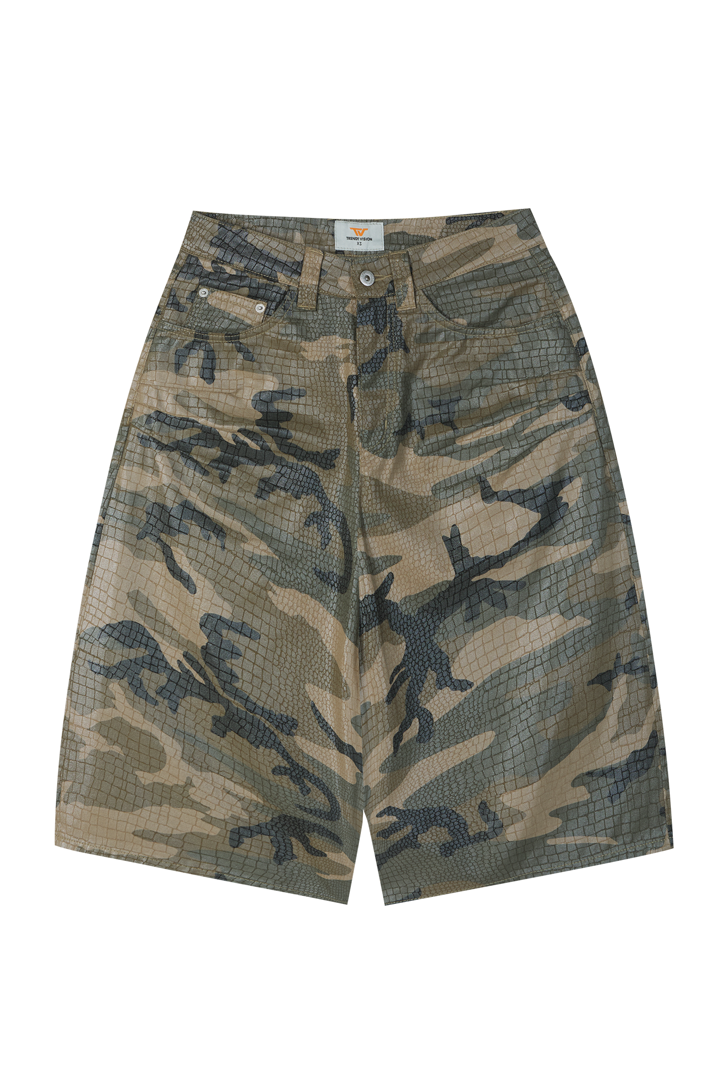 パンツ TRENDVISION camo shorts size S Reptile Camo Shorts – Trendt Vision
