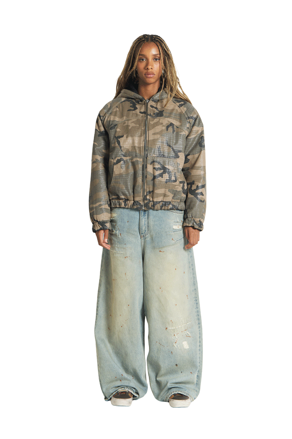 Reversible Raw Denim / Camo Jacket
