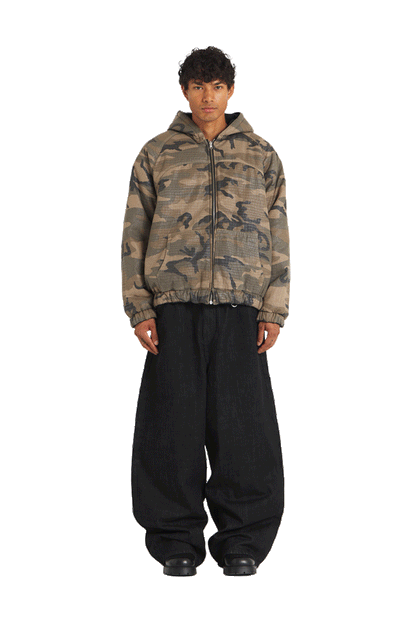 Reversible Raw Denim / Camo Jacket