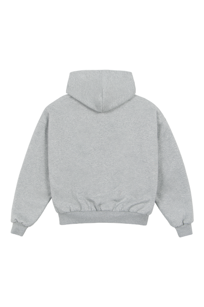 Reversible Flannel Zip-Hoodie Grey Blue