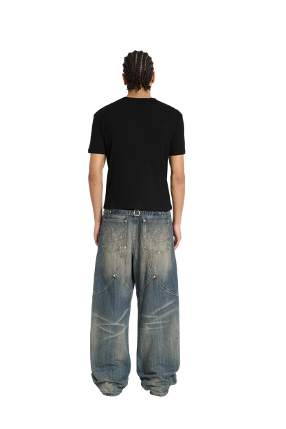 Ribbed Slim Tee Black