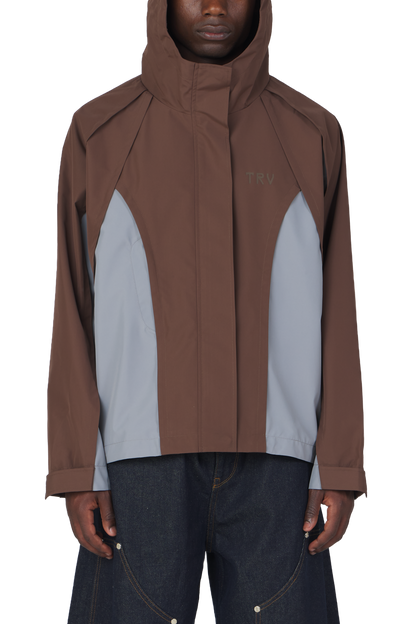 Gillie Rain Jacket Brown Blue