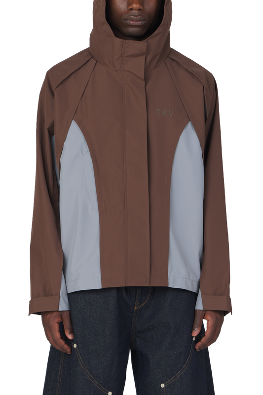 Gillie Rain Jacket Brown Blue
