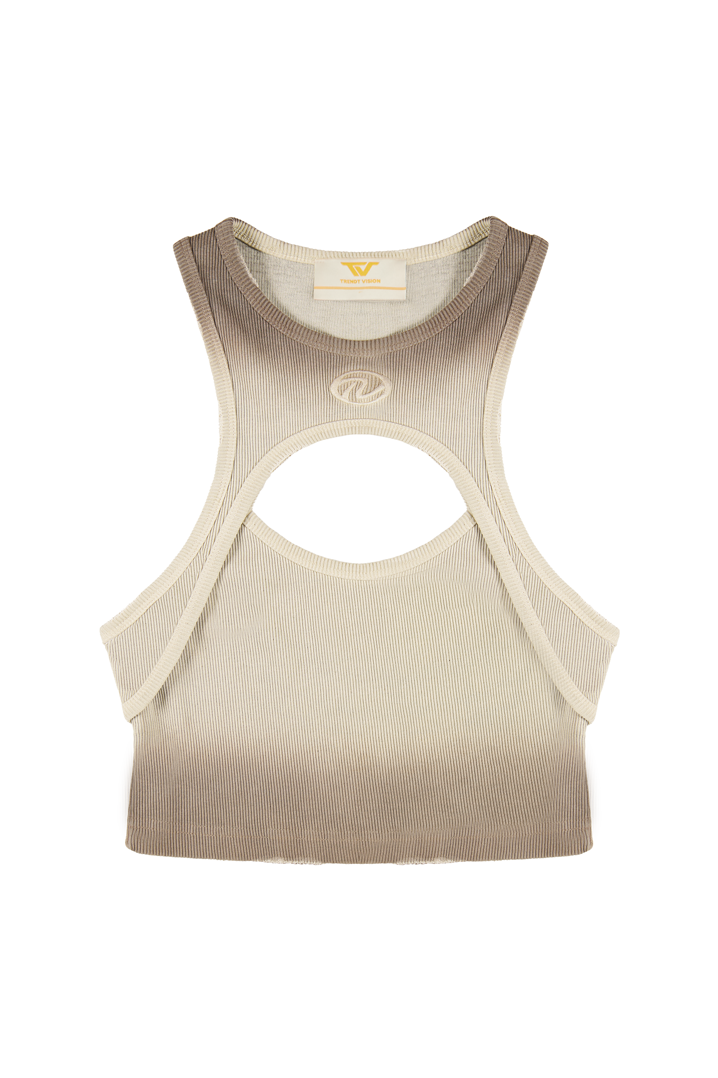 Vintage White "Echoes" Crop Top
