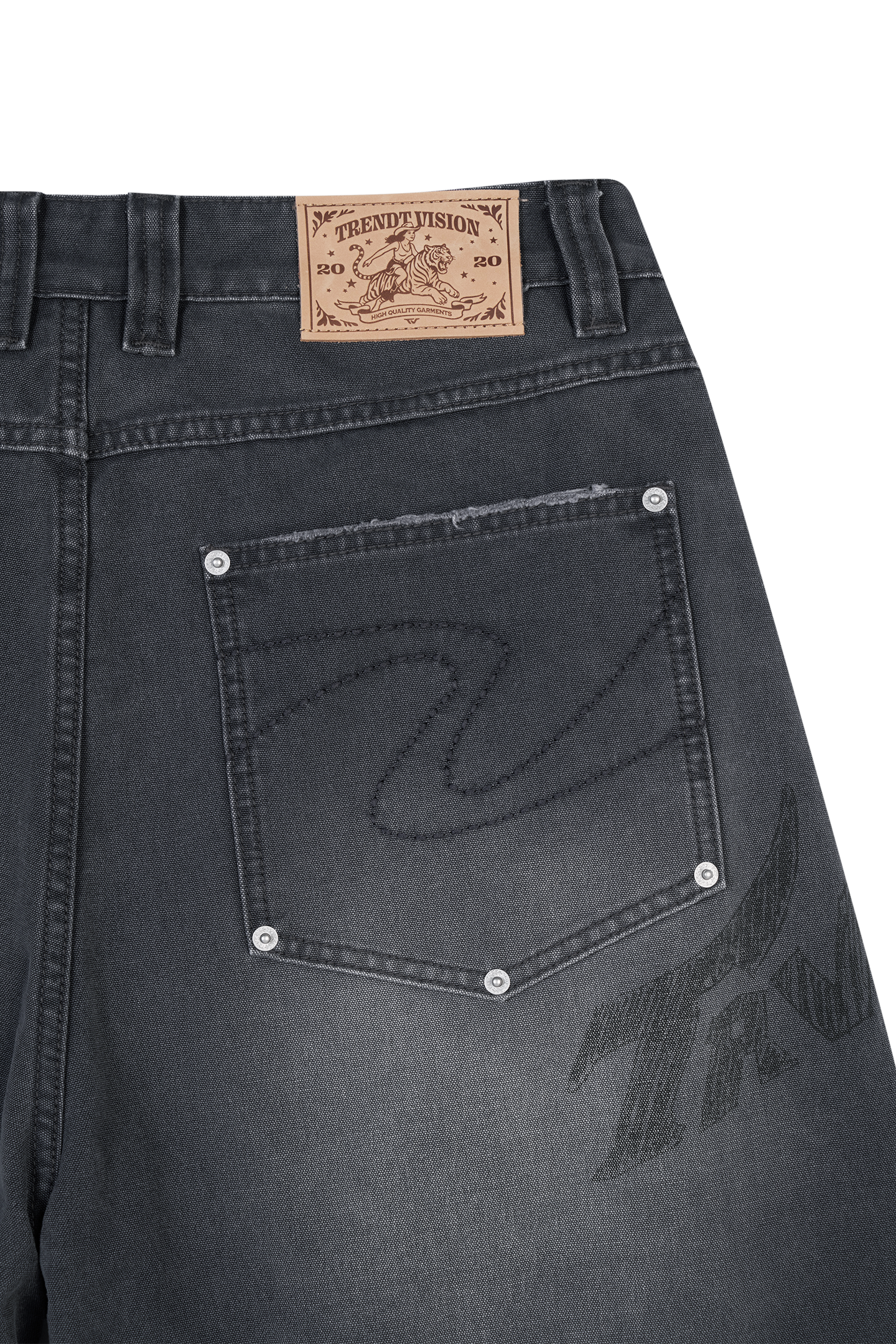Scribbled Double Knee Pants
