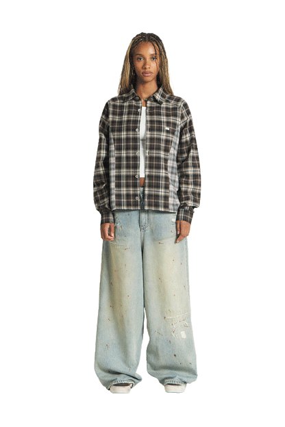 Split Flannel Multi Color