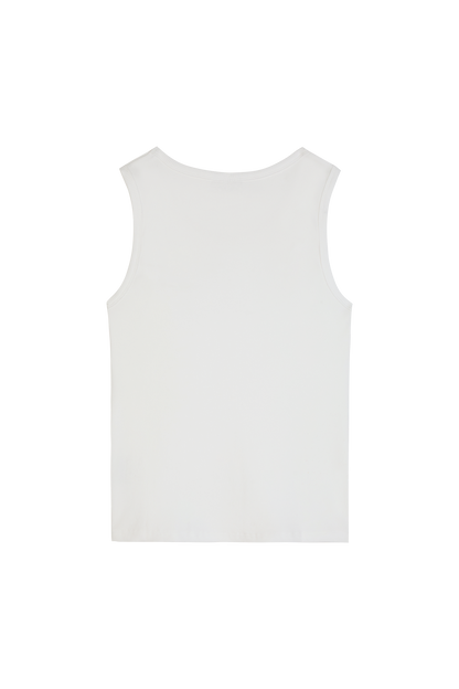 Ribbed Tank Top White