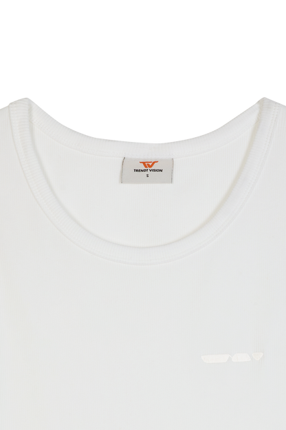 Ribbed Tank Top White