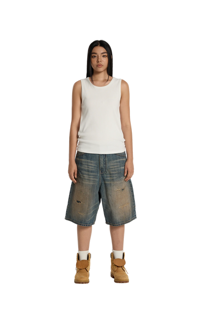 Ribbed Tank Top White