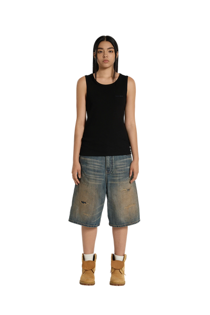 Ribbed Tank Top Black