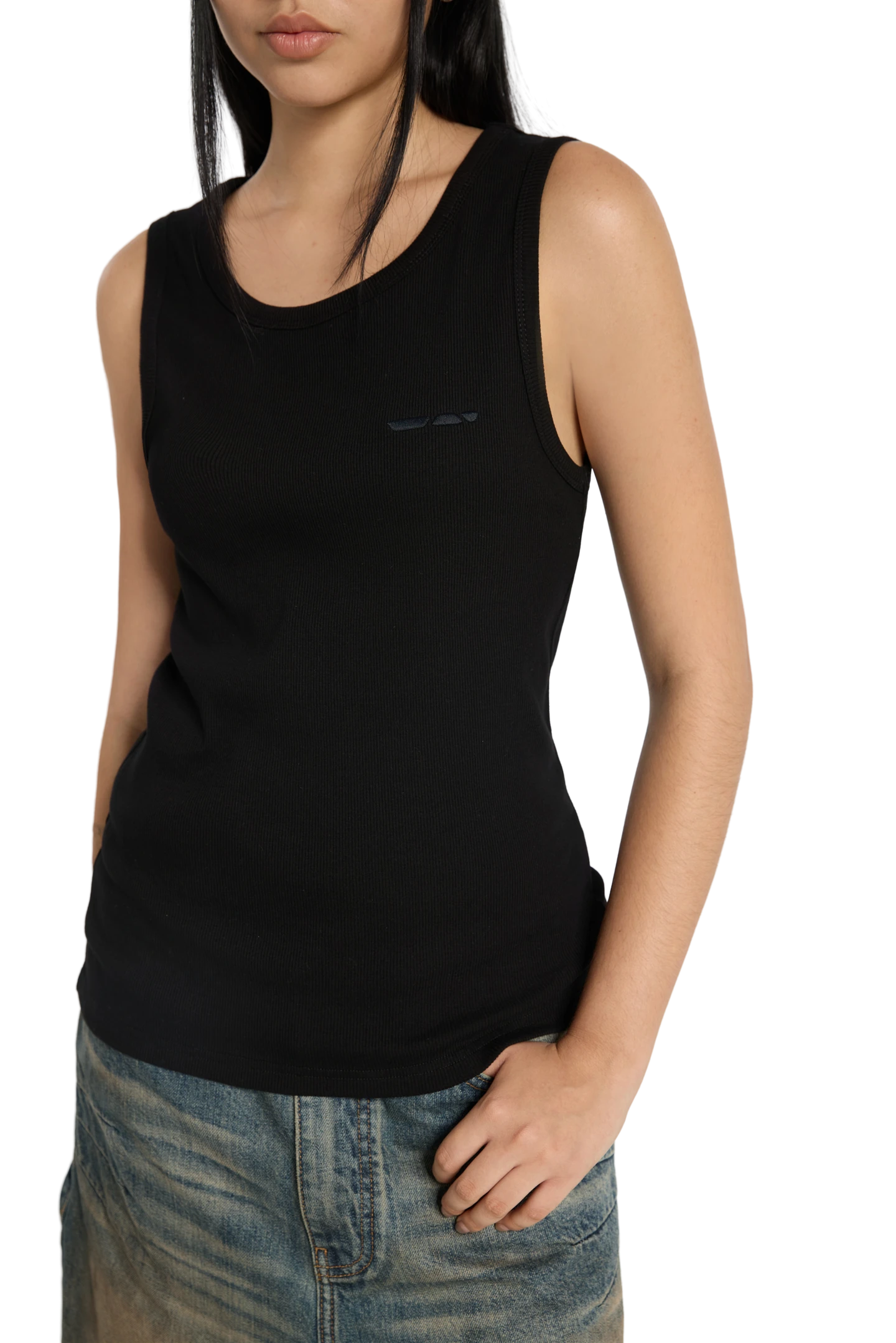 Ribbed Tank Top Black