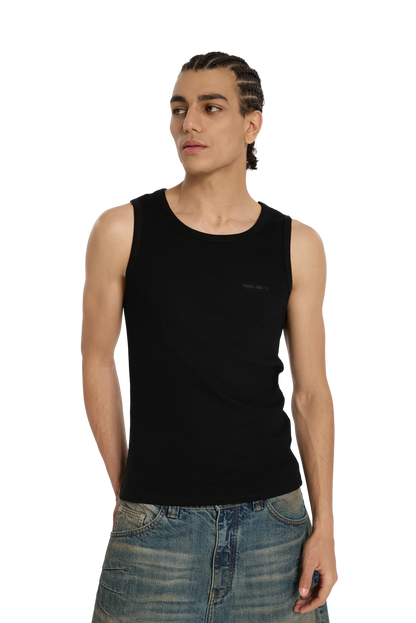 Ribbed Tank Top Black