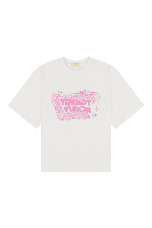 White "TRV FM" Tee