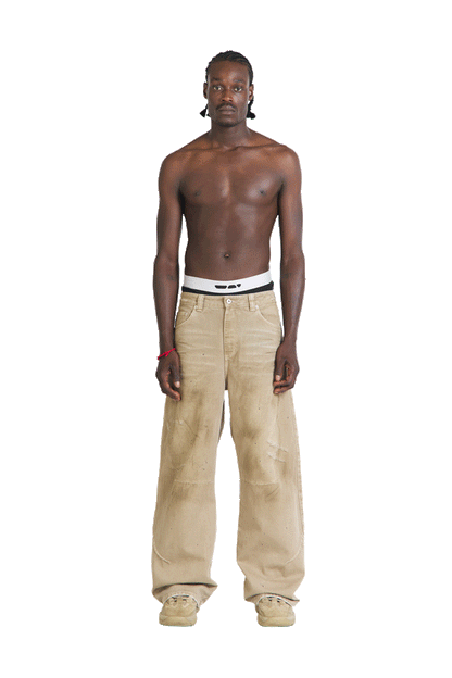 Twill Pants Beige