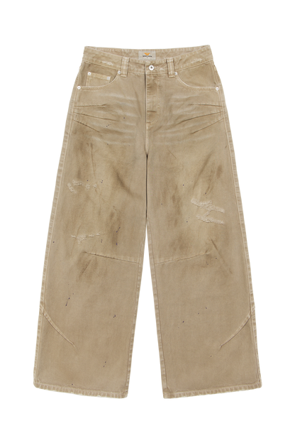 Twill Pants Beige