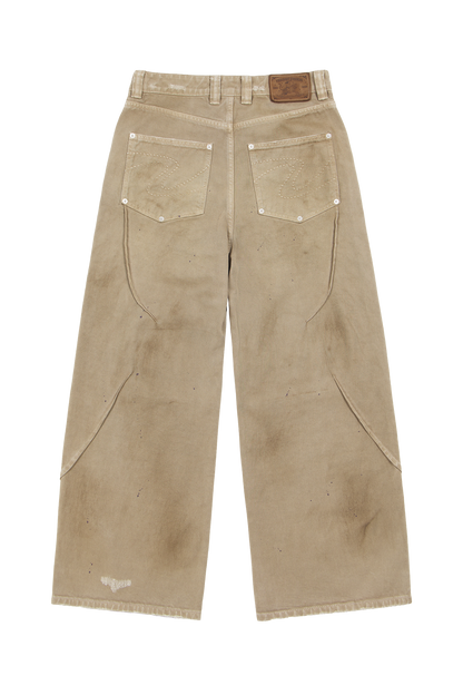 Twill Pants Beige