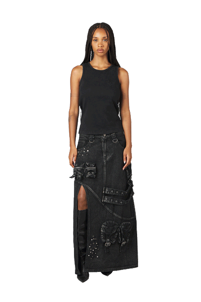 Black "Echoes" Tank Top