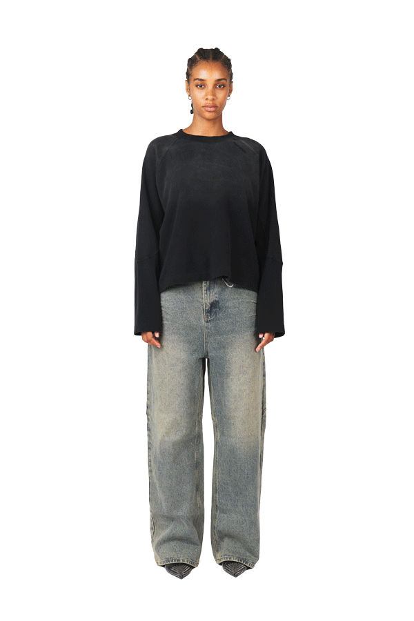 Black Waffle Longsleeve