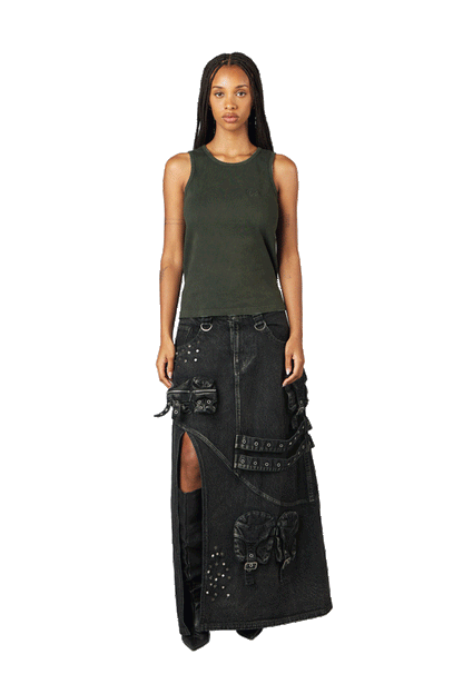 Olive "Echoes" Tank Top