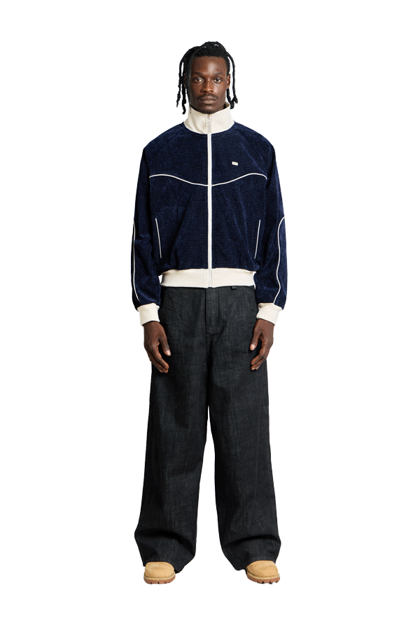 Velour Track Jacket Blue