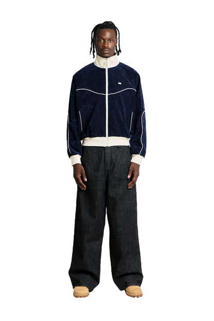 Velour Track Jacket Blue