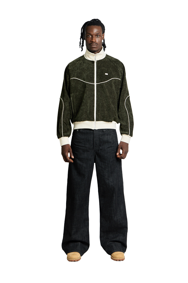 Velour Track Jacket Green