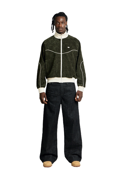 Velour Track Jacket Green