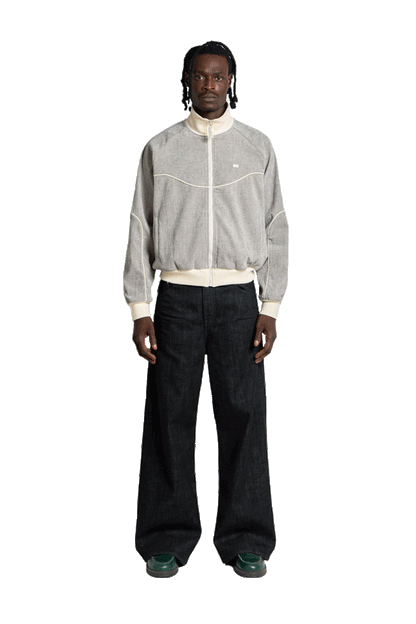 Velour Track Jacket Grey