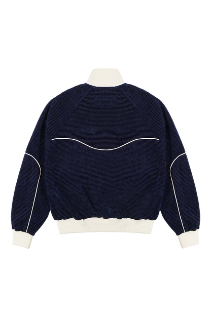 Velour Track Jacket Blue