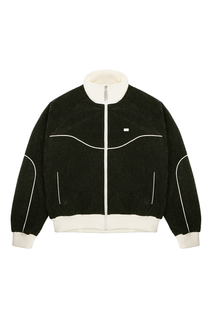 Velour Track Jacket Green