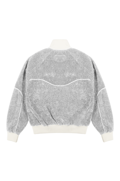 Velour Track Jacket Grey
