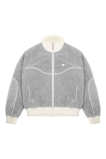 Velour Track Jacket Grey