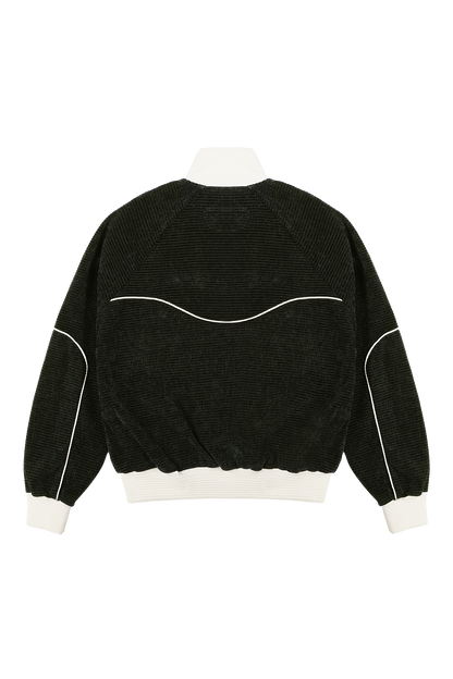 Velour Track Jacket Green