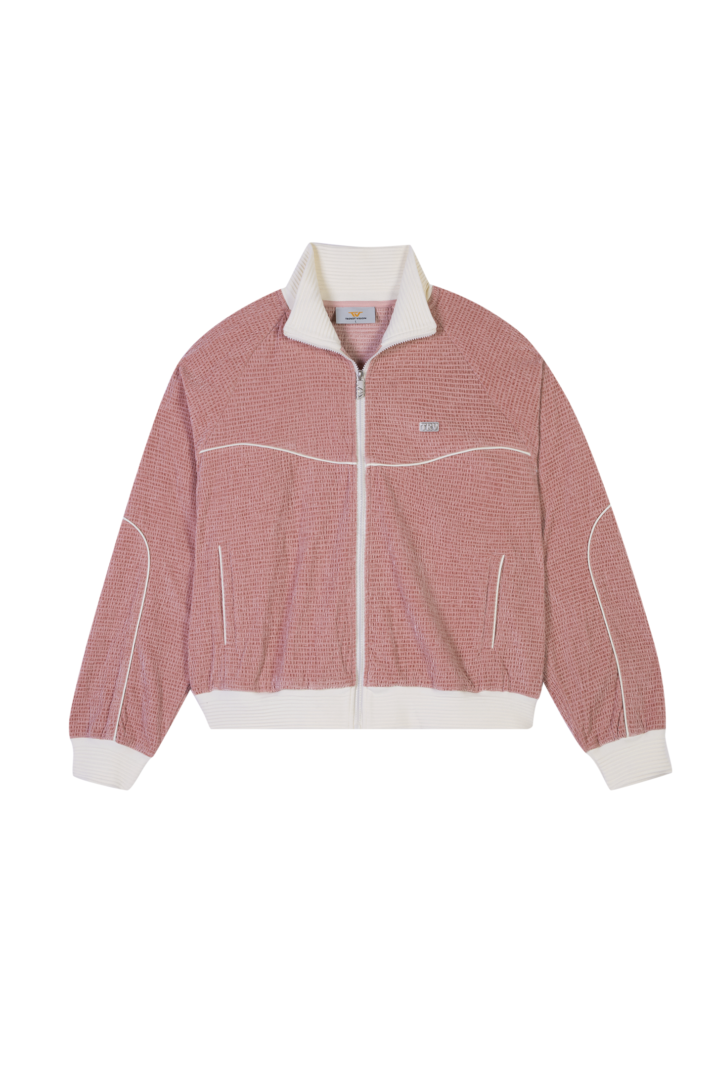 ジャケット・アウター trend vision Velour Track Jacket Pink Velour Track Jacket Pink – Trendt Vision