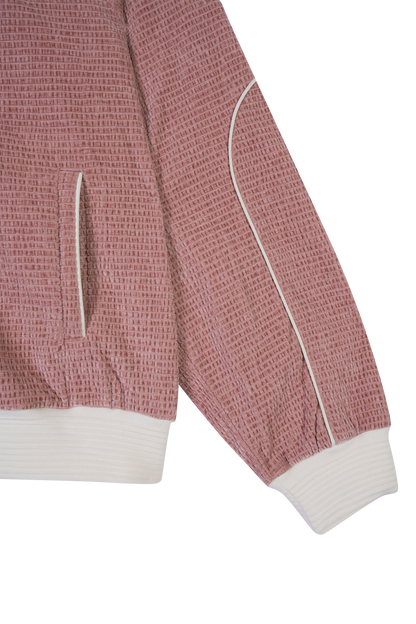 Velour Track Jacket Pink – Trendt Vision