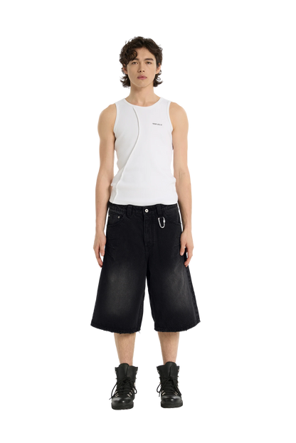Washed Jorts Black