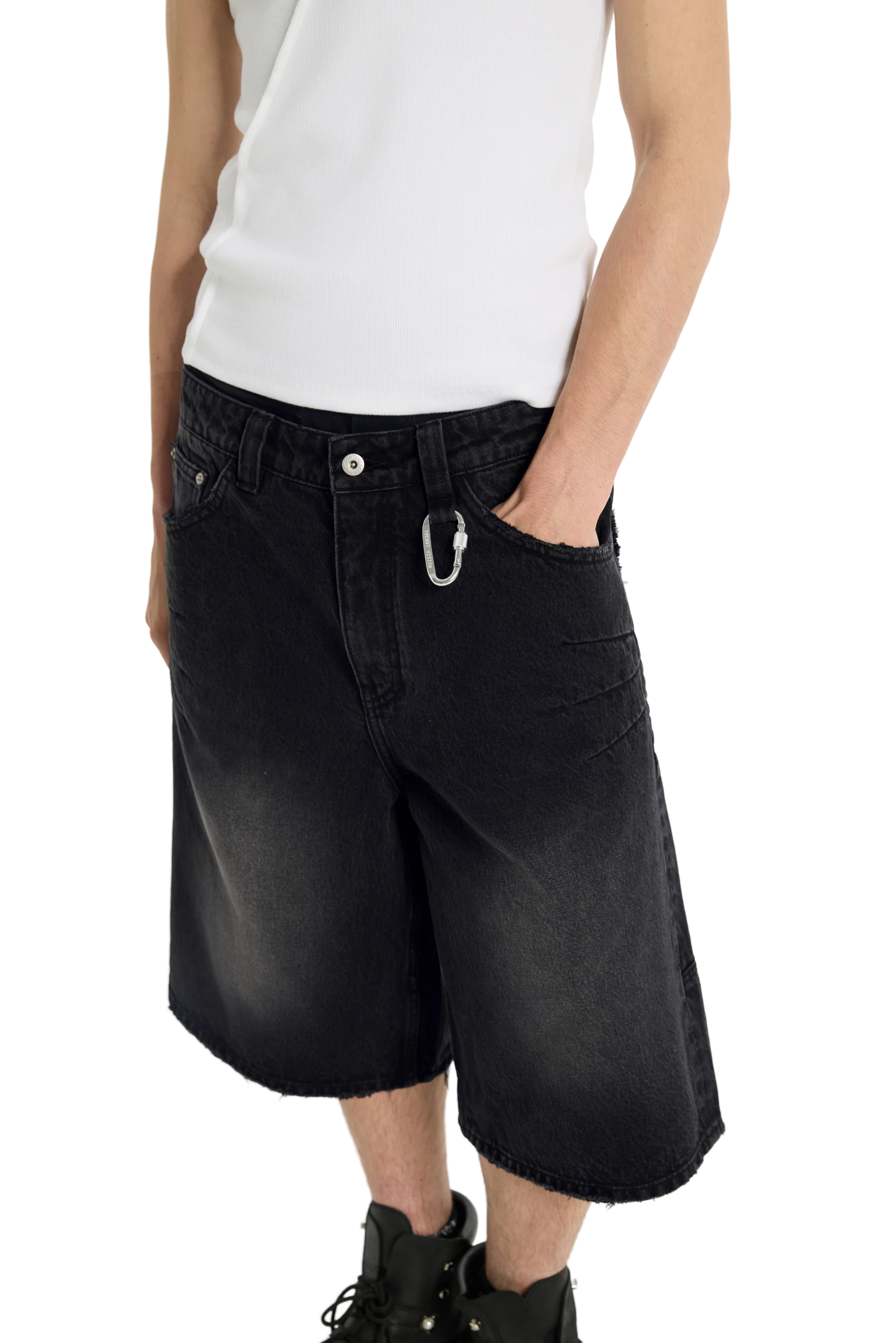 Washed Jorts Black