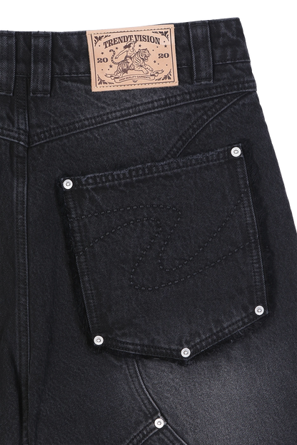 Washed Jorts Black