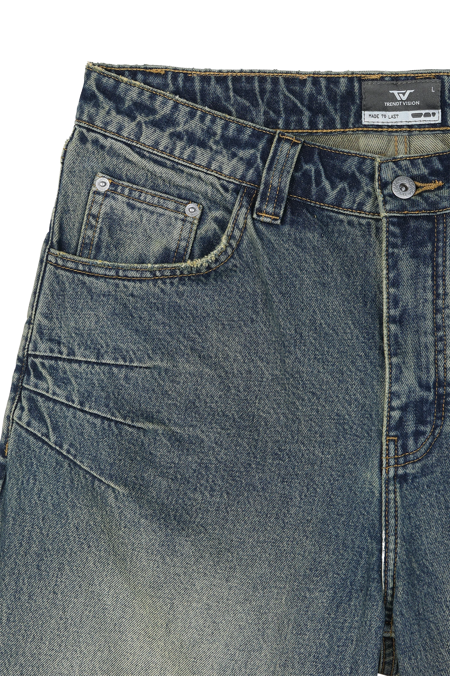Washed Jorts Yellow Blue – Trendt Vision