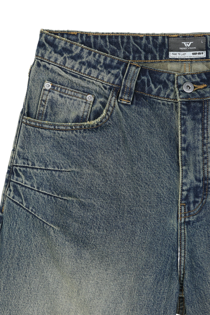 Washed Jorts Yellow Blue