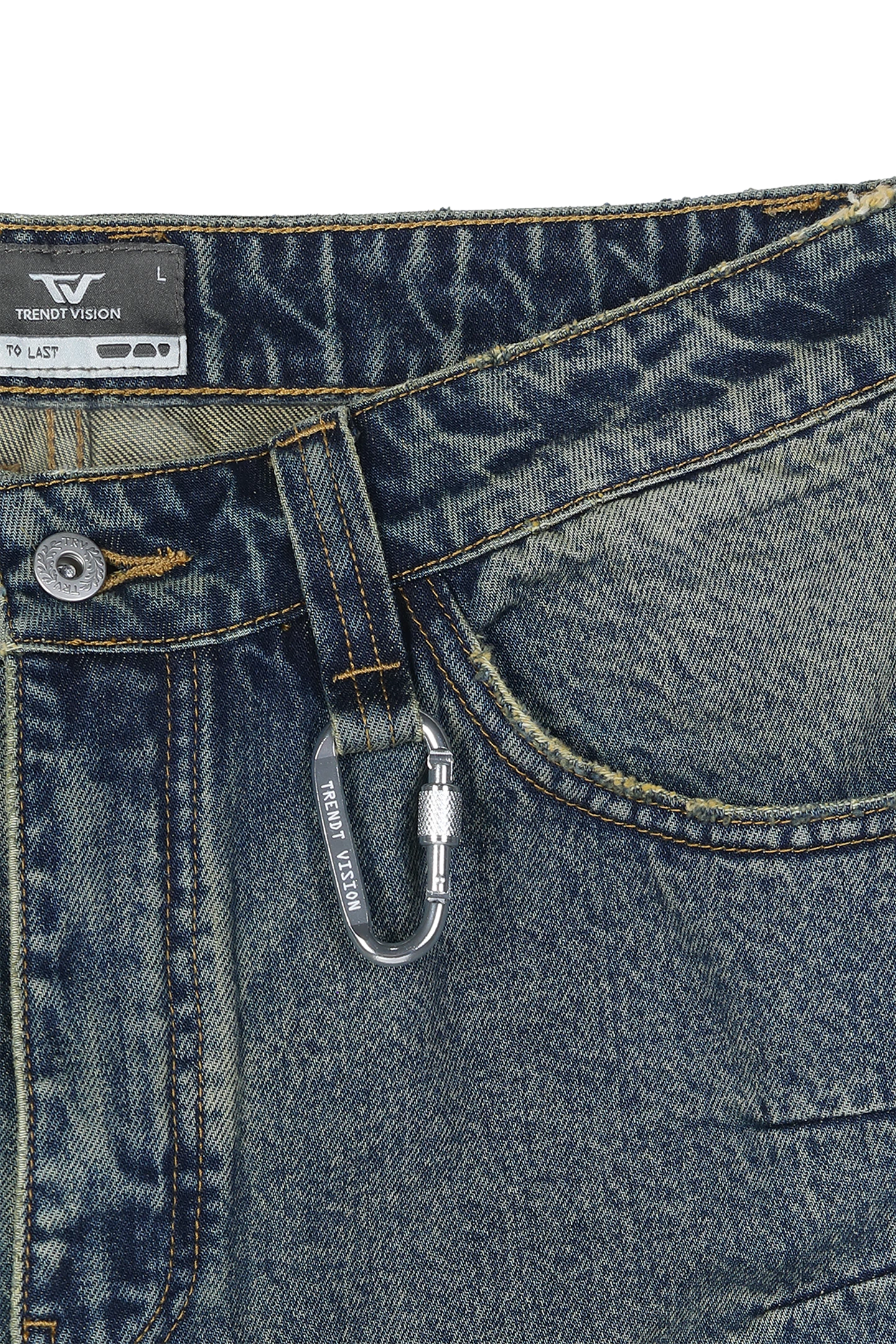 Washed Jorts Yellow Blue