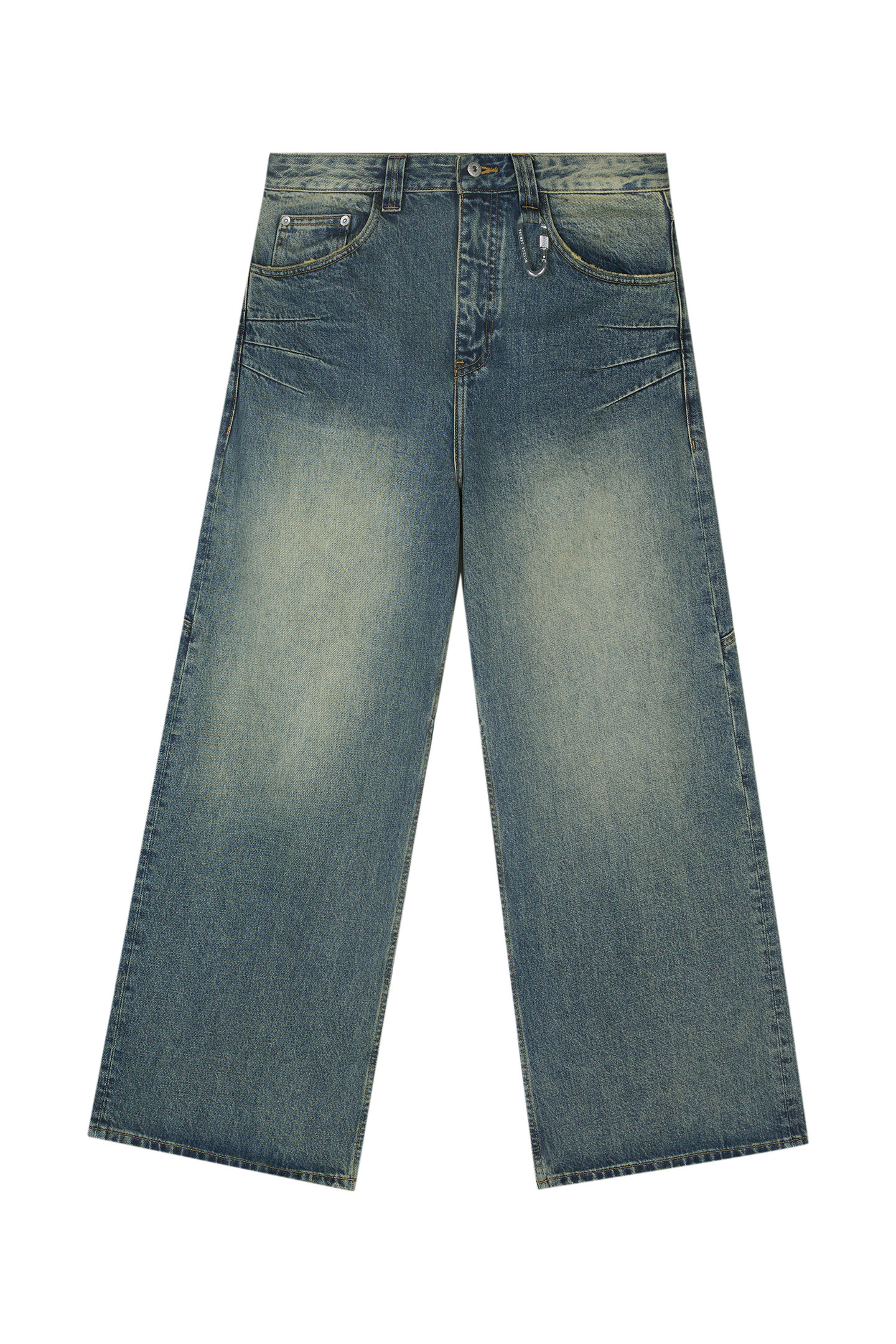 Washed Denim Yellow Blue