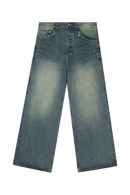 Washed Denim Yellow Blue